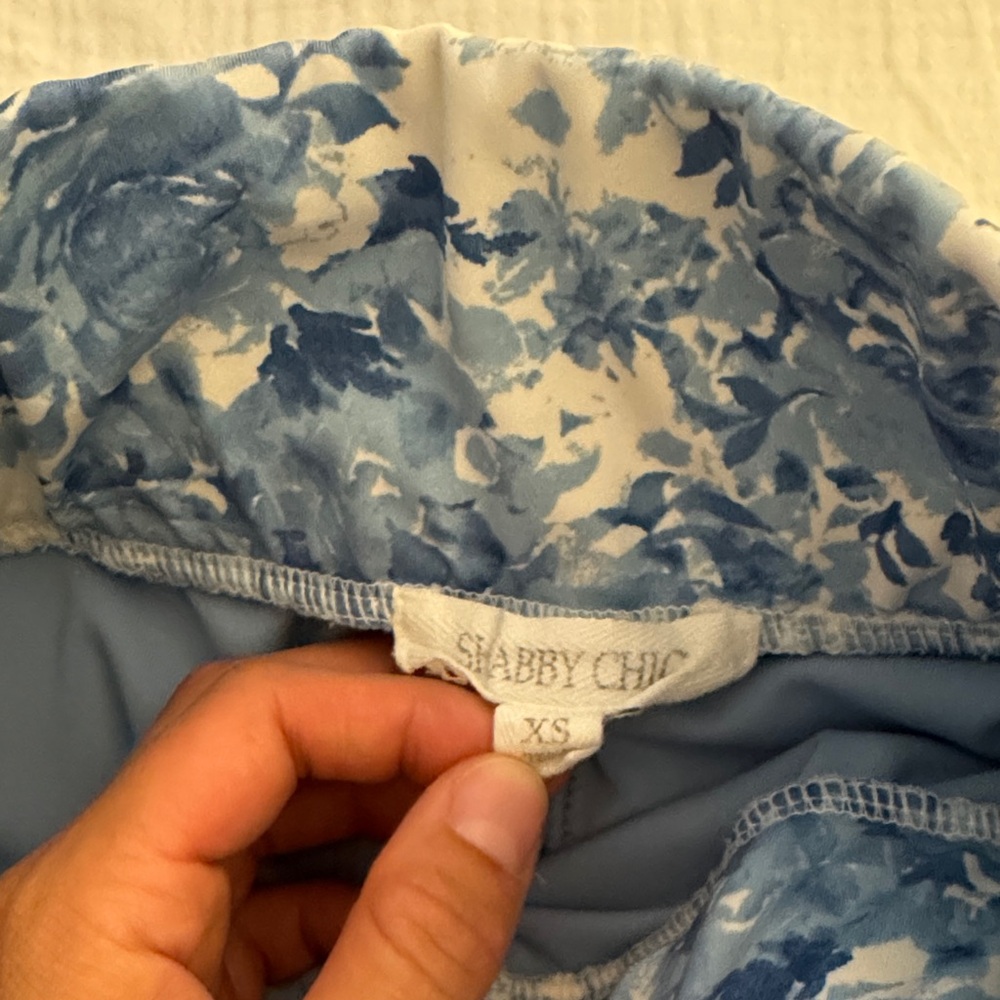 Shabby Chic Blue Floral Skater Skirt - Picture 3 of 5